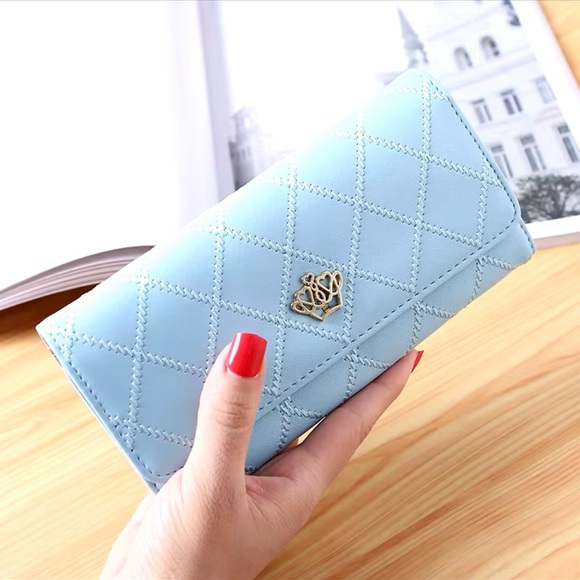 Handbags - Long Blue / green Crown wallet rectangular